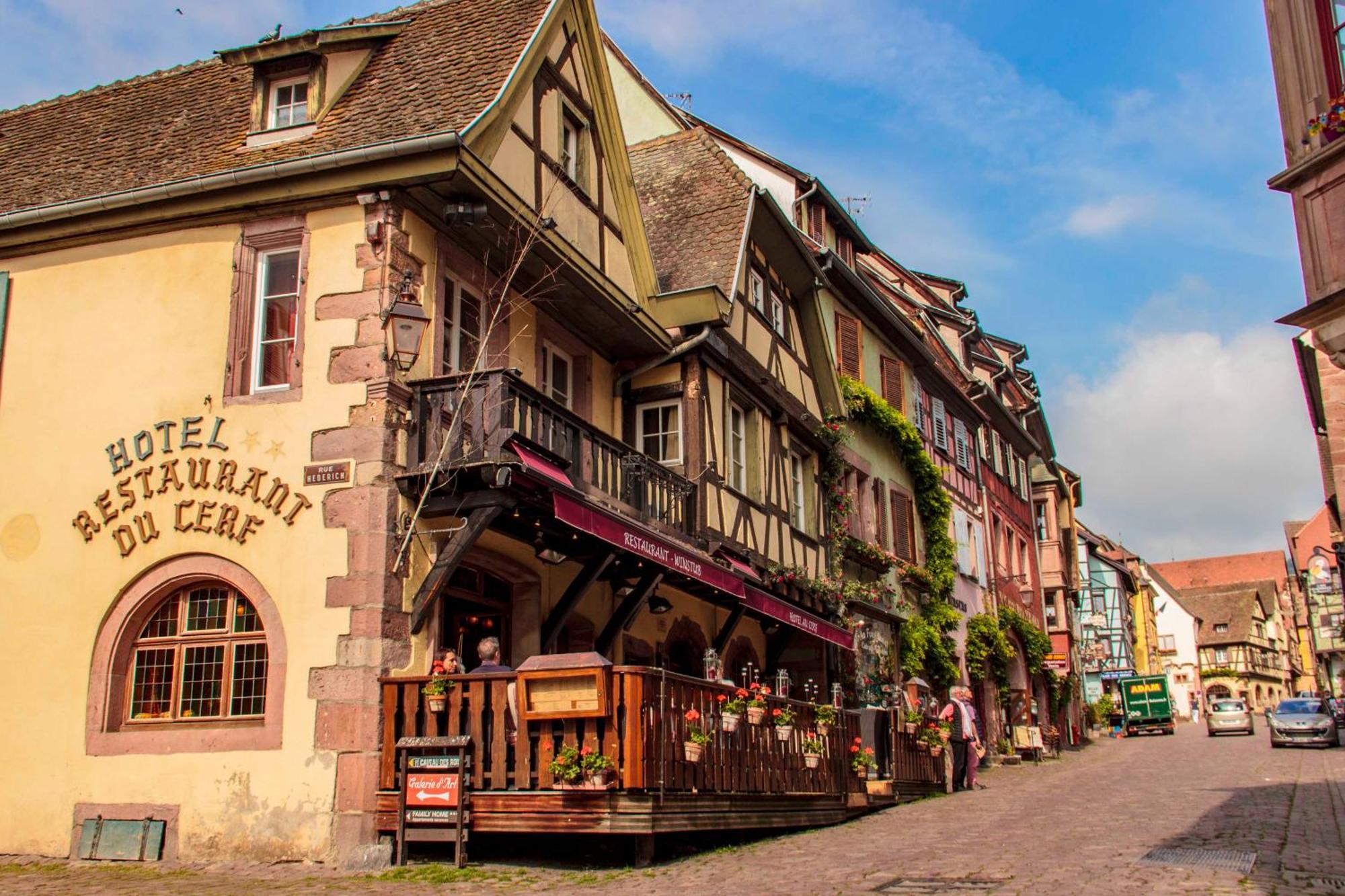 Hotel Au Cerf Riquewihr Exterior foto